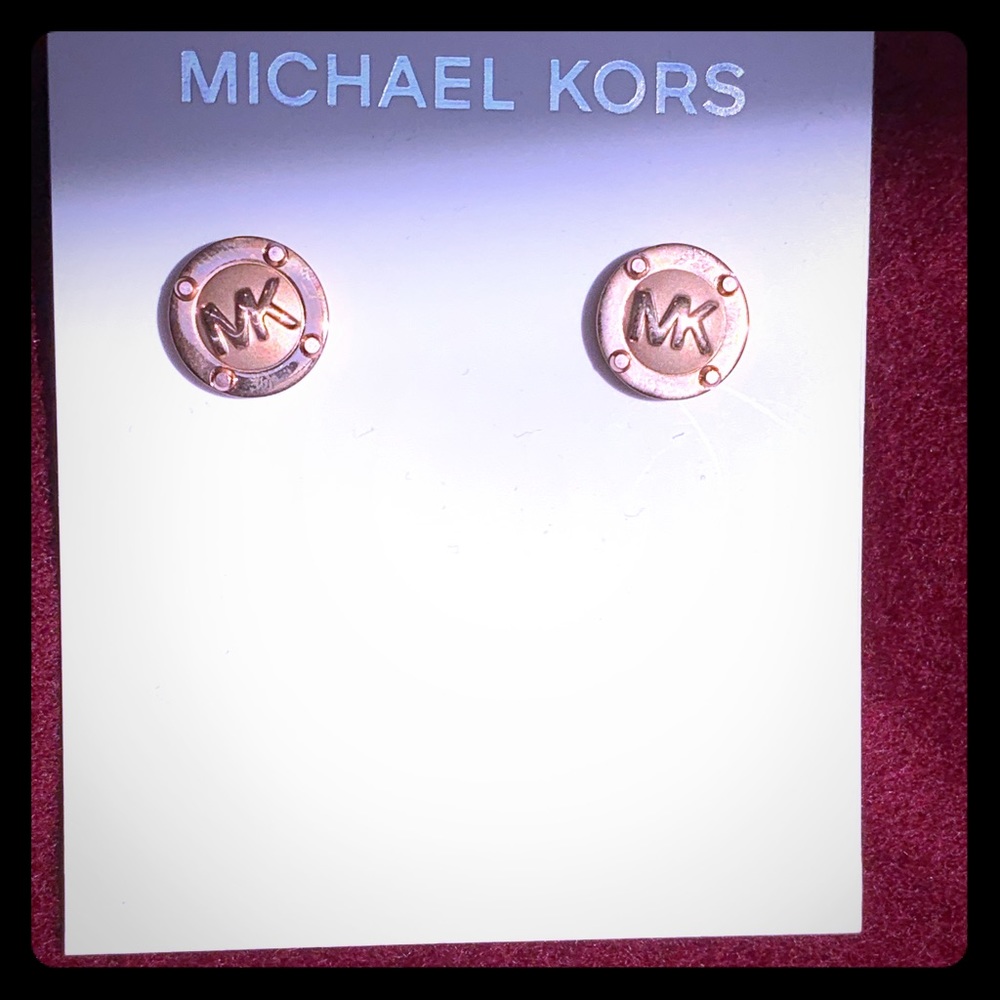 Michael Kors rose gold earrings